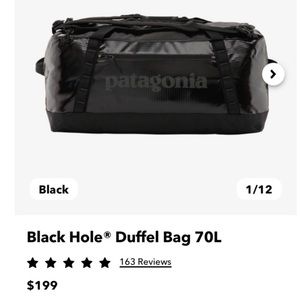 PATAGONIA 70L BLACK HOLE DUFFEL (Like New)